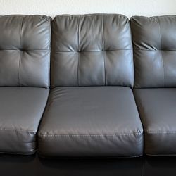 Grey Leather Sofa - Best Offer