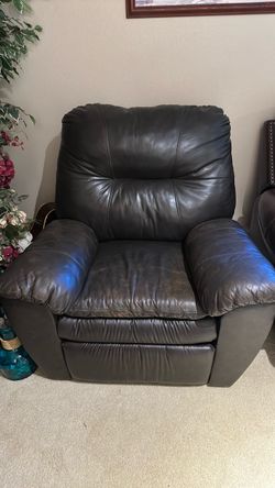 Dark brown recliner seat
