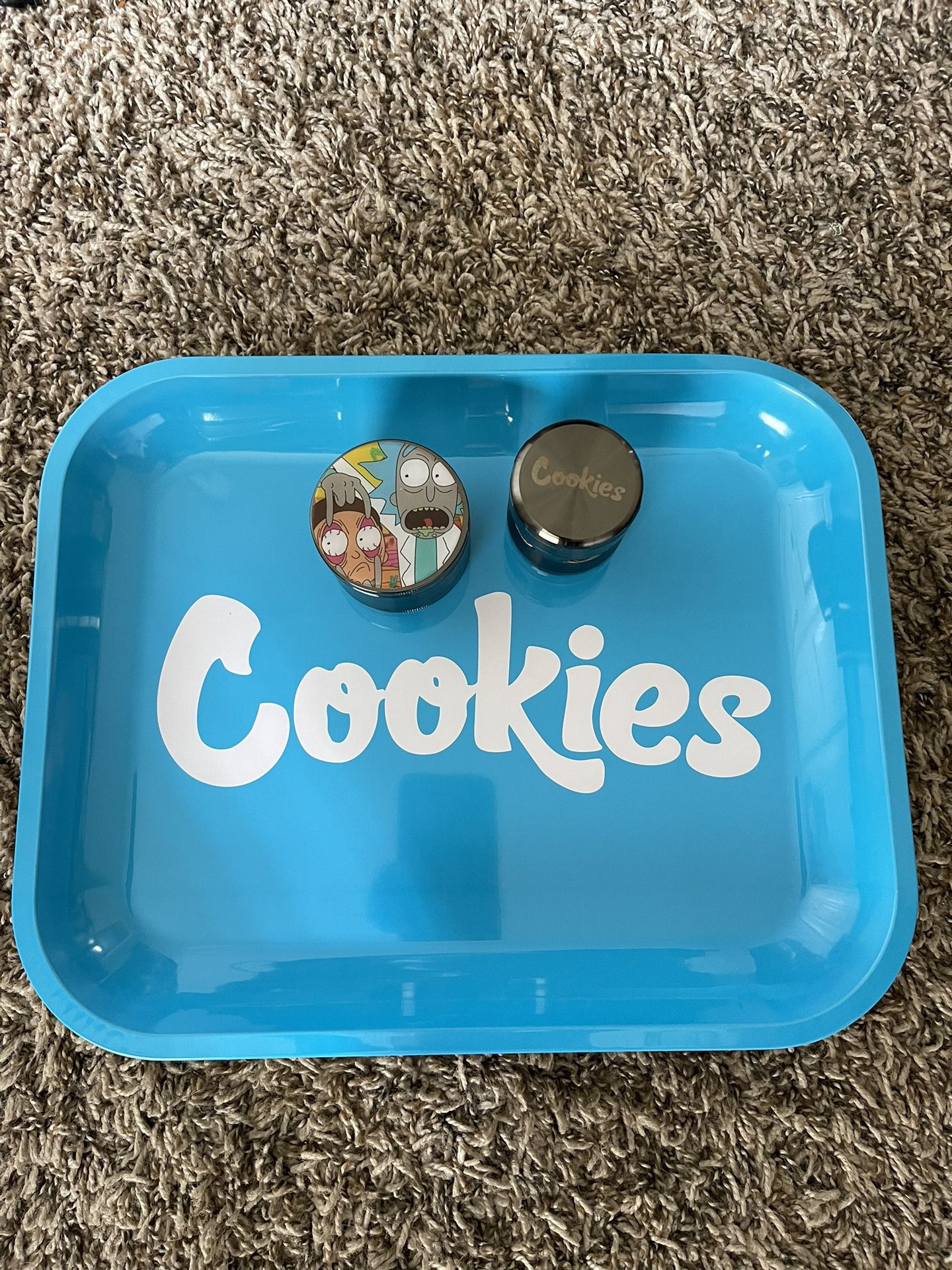 Cookies Rolling Tray + Grinder + Rick and Morty Grinder