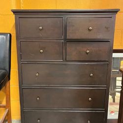Black 7 Drawer Chest Of Drawers For Sale 