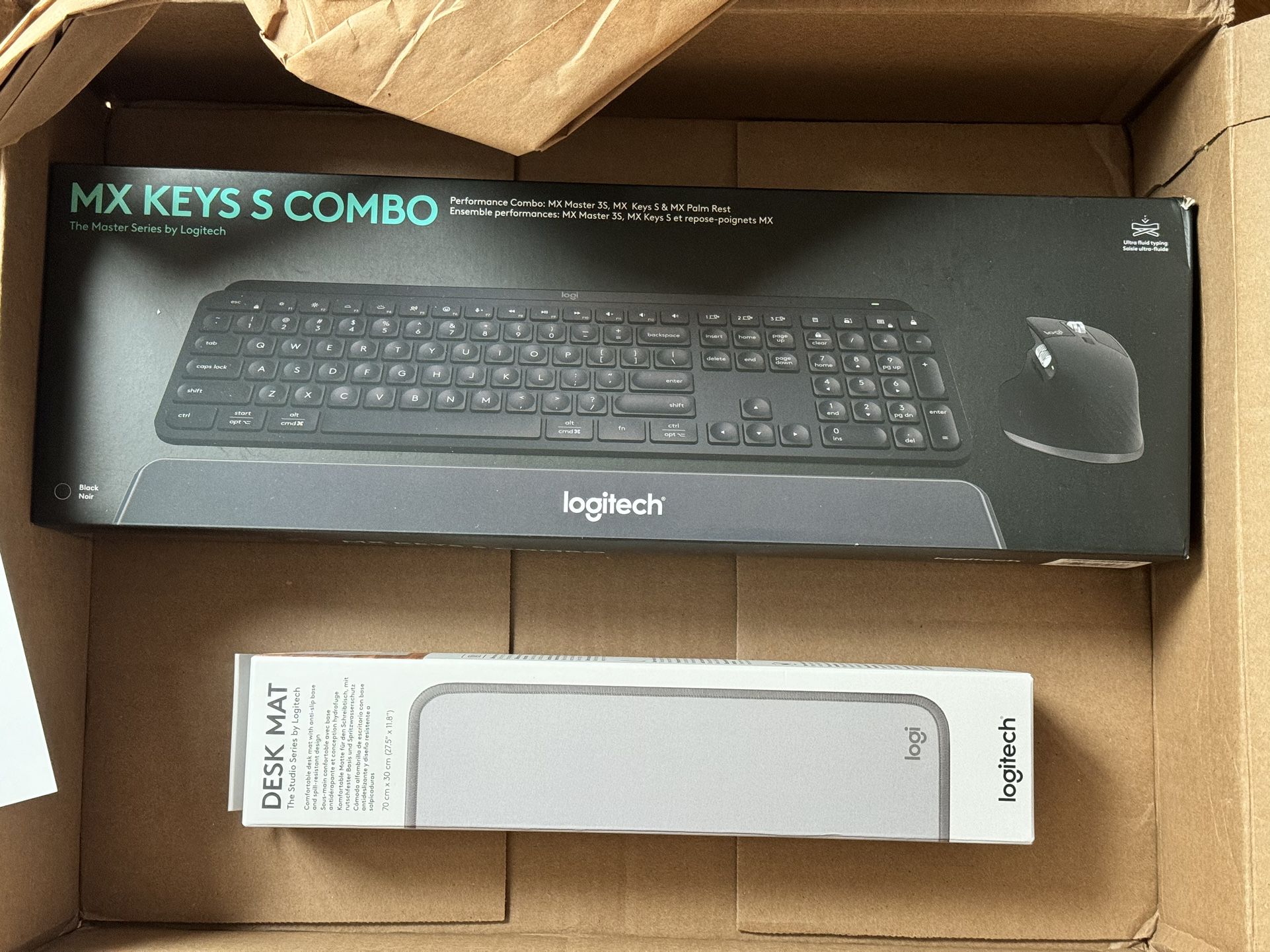 Logitech MX Keys Wireless Keyboard & MX 3S Mouse Combo Kit (Black)