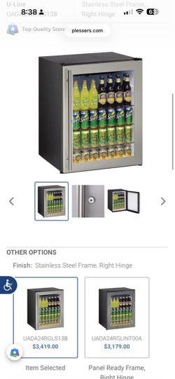 U-Line Beverage Cooler Stainless Steel Frame