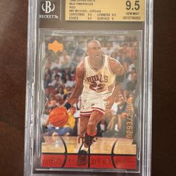 1998 Upper Deck MJx Timepieces Michael Jordan Red #85 BGS 9.5 Chicago Bulls 