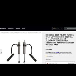 2022-2026 Tundra Rear Shocks 