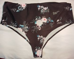 New Black Floral Panties XXL 