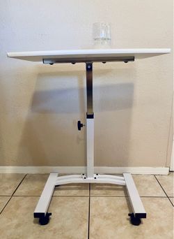 Adjustable Rolling Overbed / Laptop Table – $35