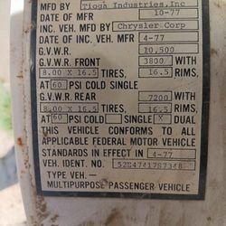Dodge Sportsman F40 RV