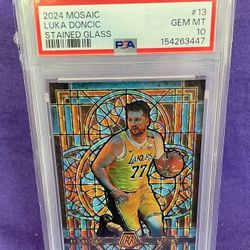Luka Doncic 2024 Mosaic Stained Glass PSA 10 GEM MT Basketball Card