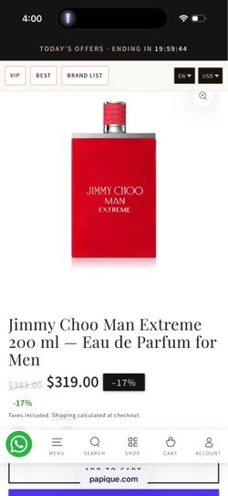 Jimmy choo man extreme cologne