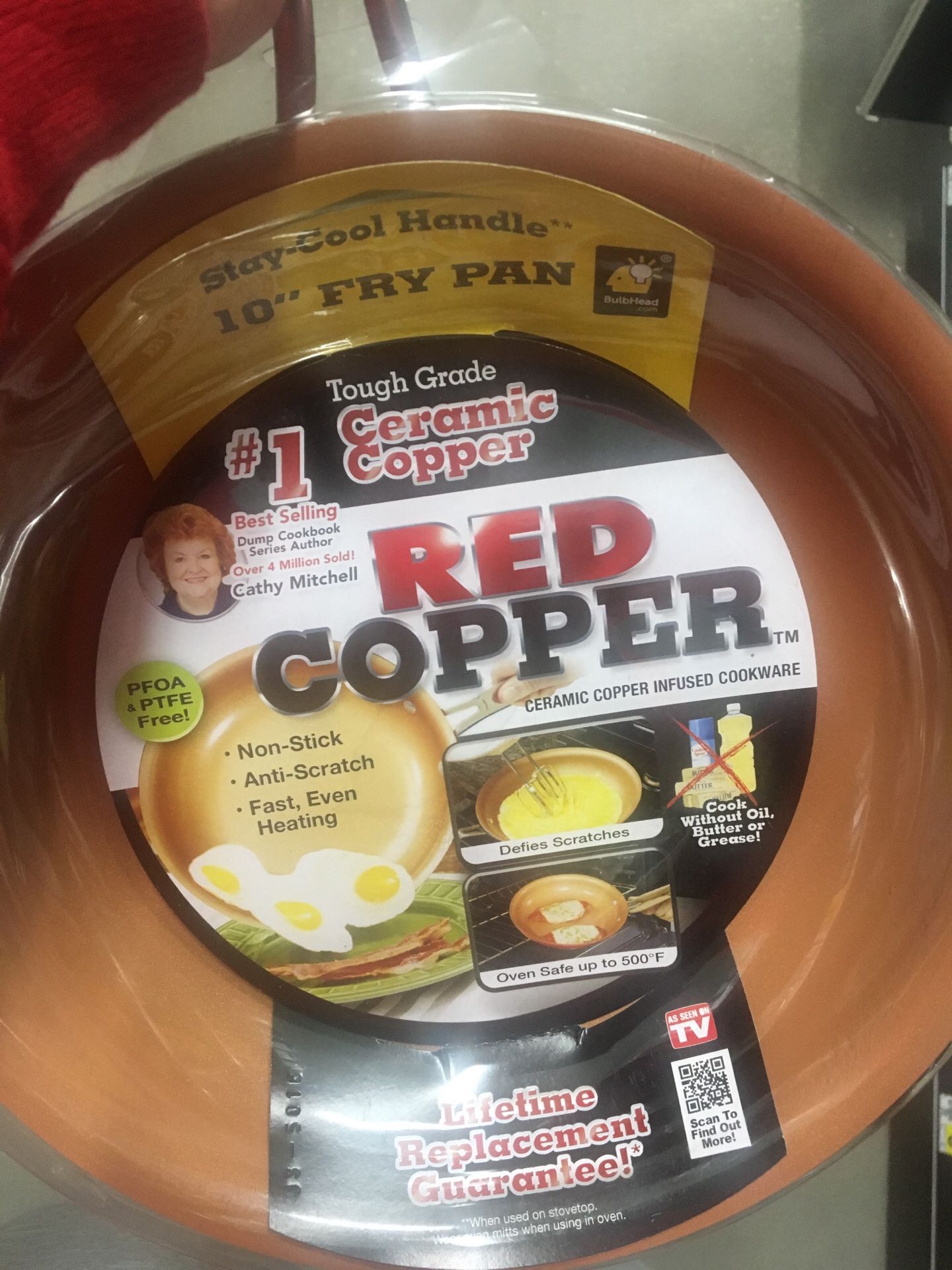RED Copper Non Stick Frying Pan