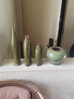 4 Piece Of Decor Green color