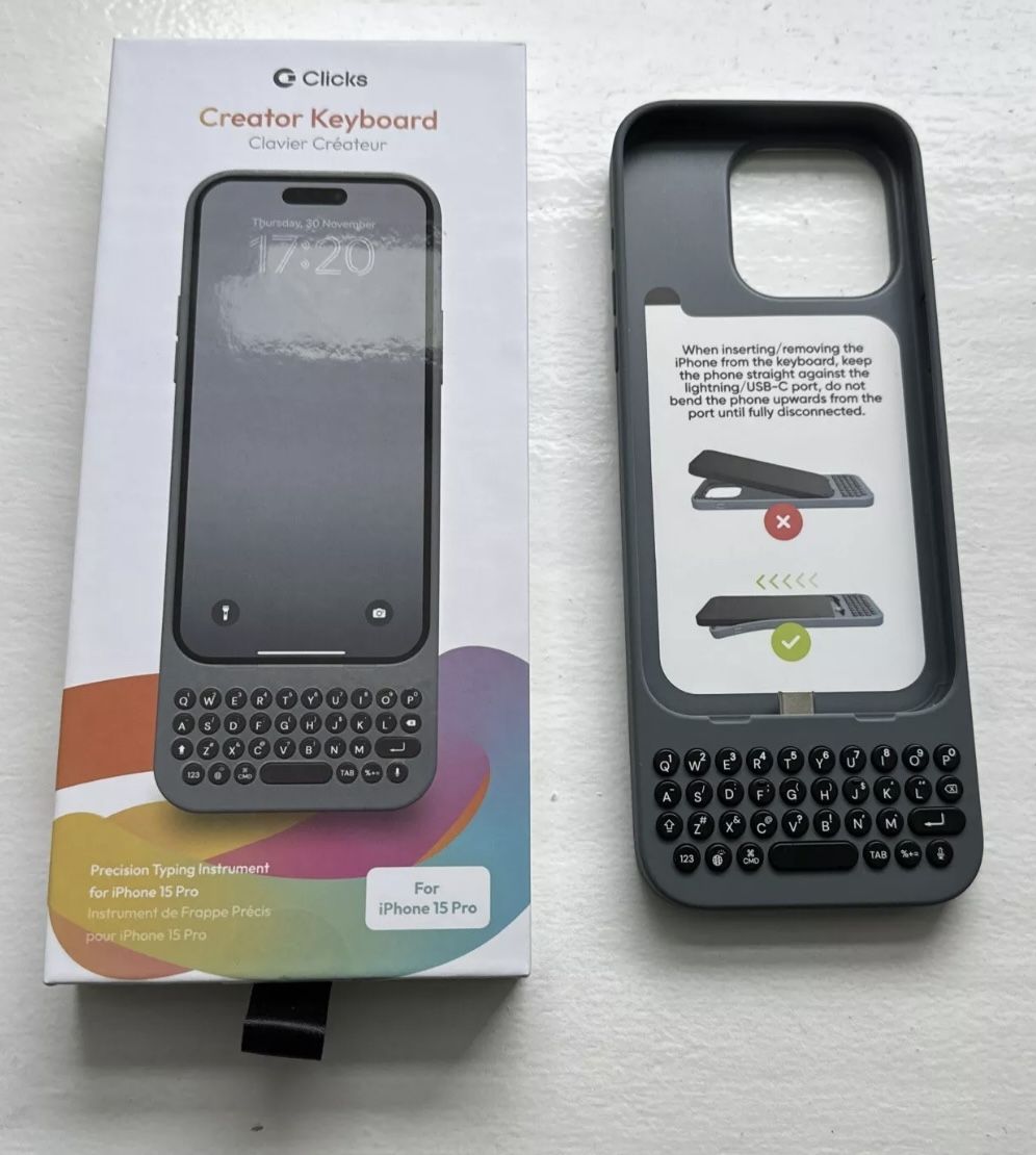 Clicks Keyboard for iPhone 15 Pro Max - London Sky : Amazon