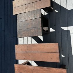 Pressure Washed Wood Benches 