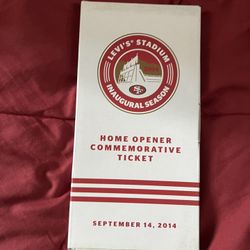 49ers Home Opener Commemorative Ticket