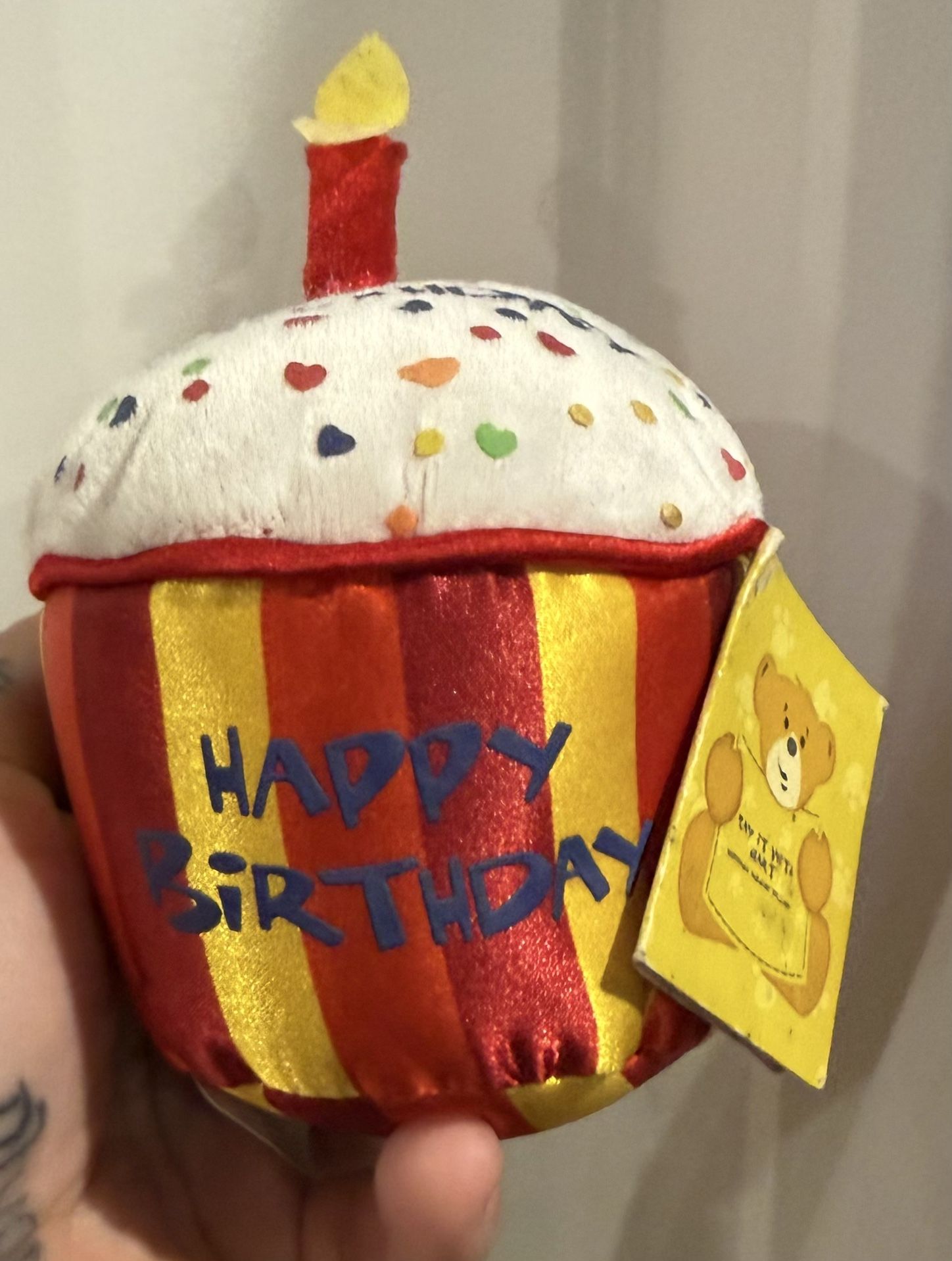 Build A Bear Cake Happy Birthday Candle Cupcake Plush Hugger Stuffed Toy