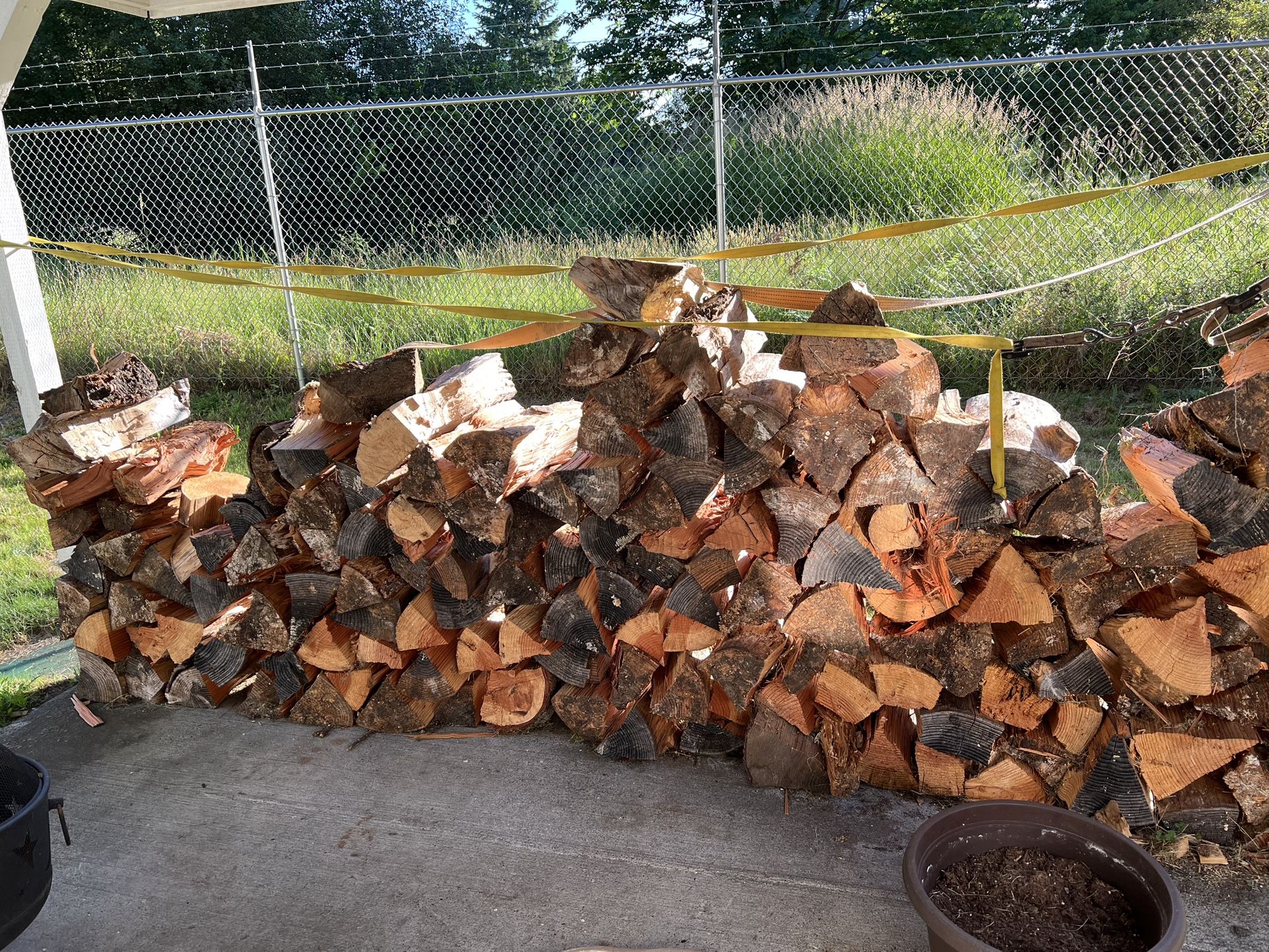 Seasoned Wood Two Piles U-haul Yourself.