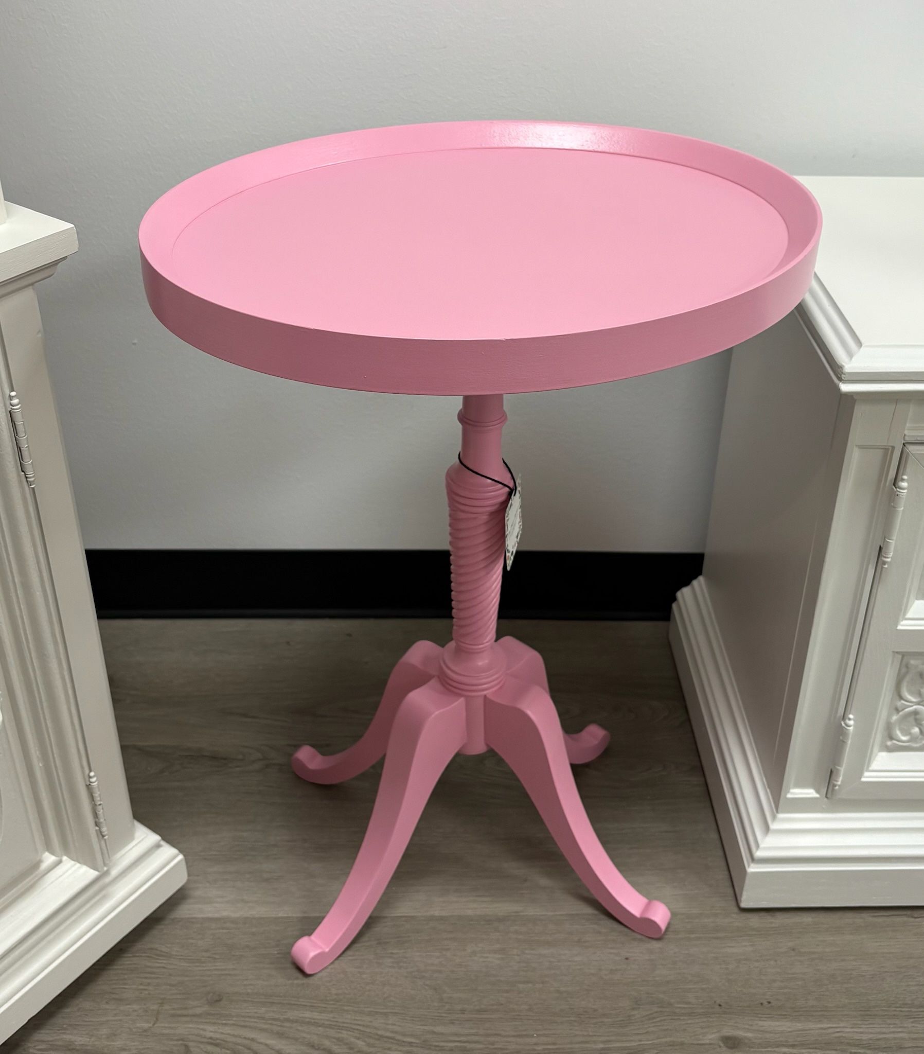 Pink Pedestal Table 
