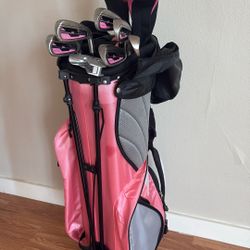 Womenâs Pink Precise Gold Club Set