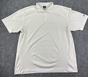 Nike Golf Polo Shirt White Short Sleeve