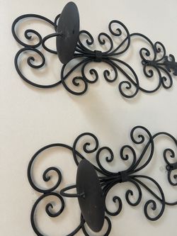 Two Metal Candle Holders