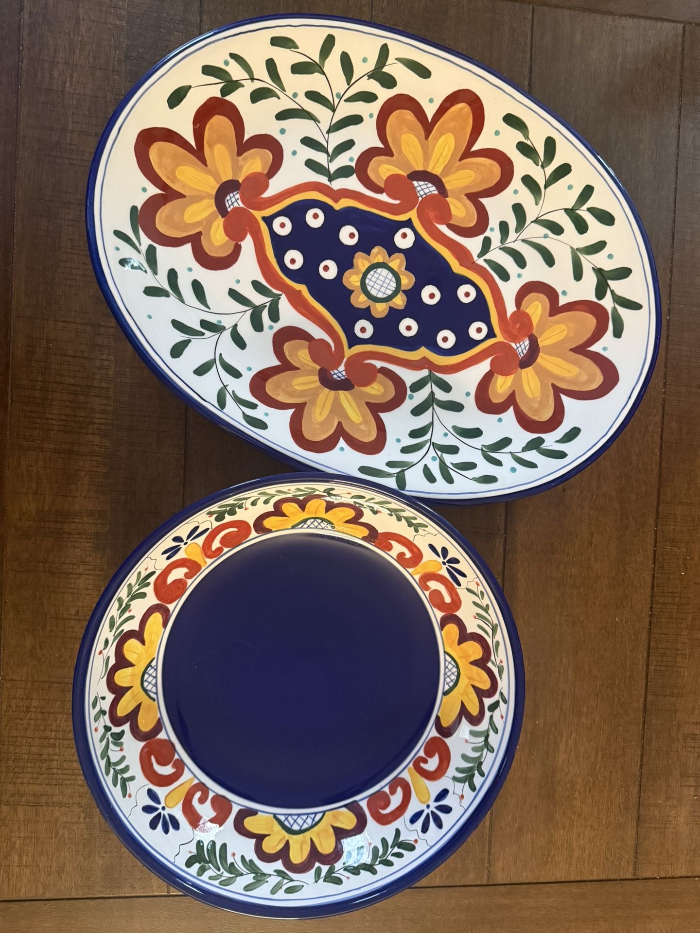 Large Bowl And Platter