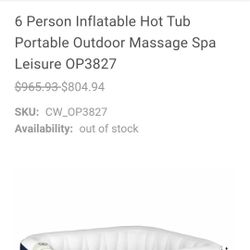 Inflatable Hot Tub/Pool 