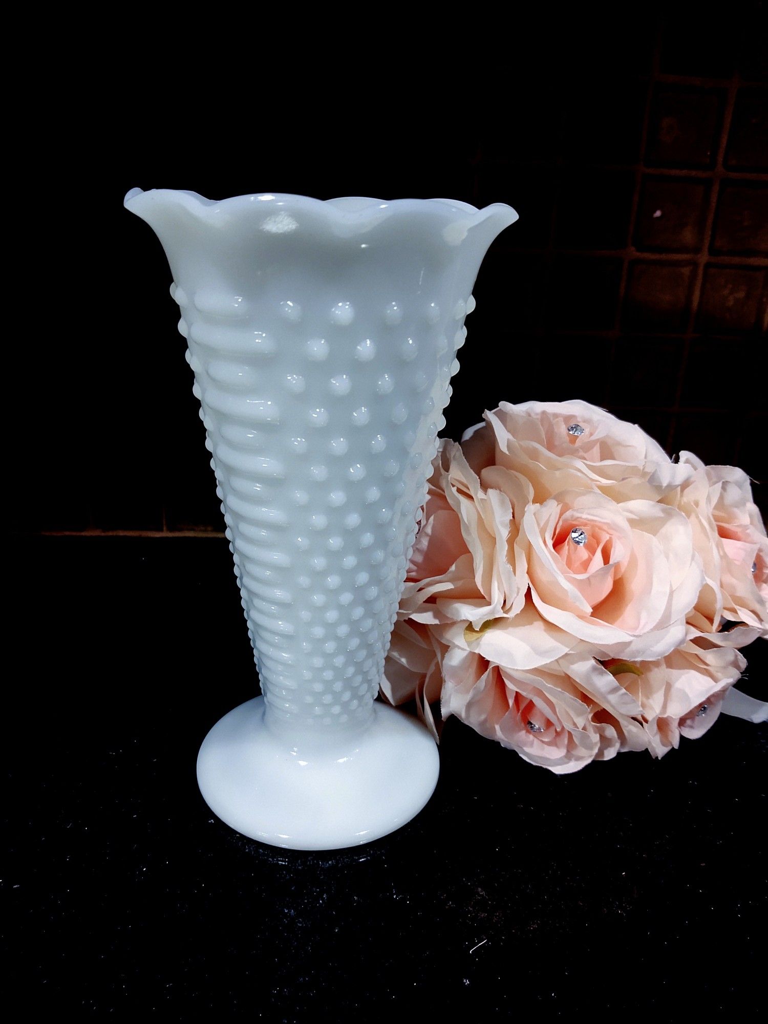 Vintage Milk Glass Vase