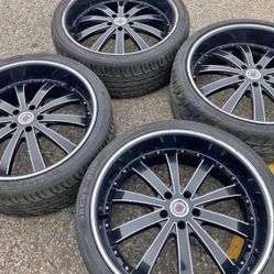 22” Chrysler 300 Dodge Magnum Charger Challenger Ford Lincoln Set Rims Wheels