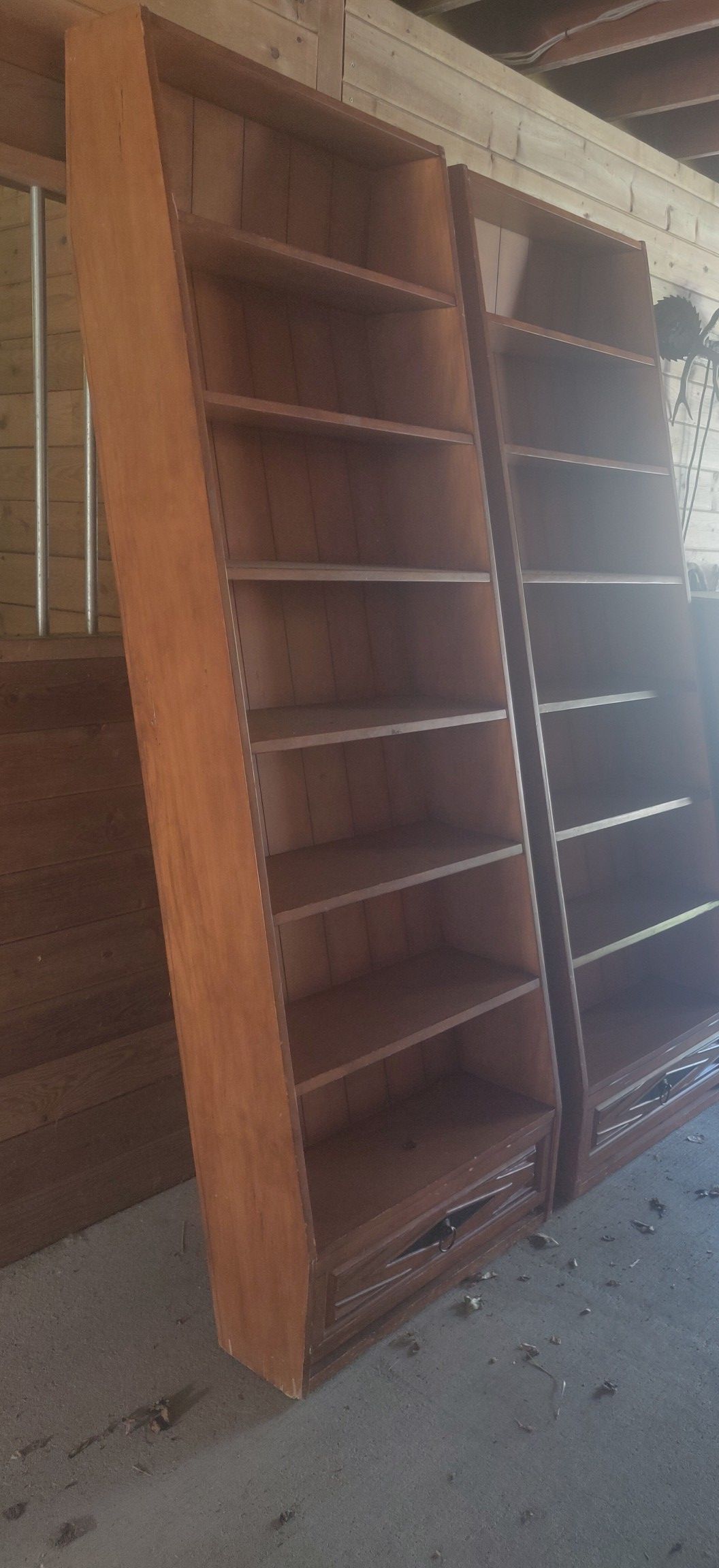 Leaning Bookshelves