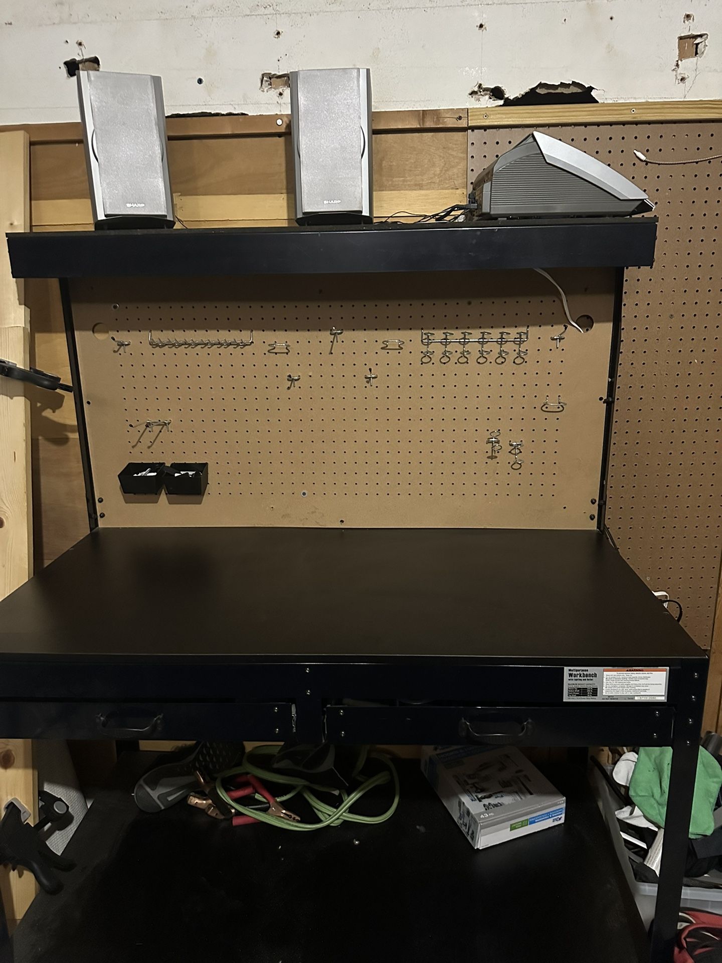Workbench With Drawers & Light