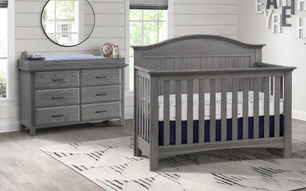 SoHo Baby Chandler 4 In 1 Convertible Crib & Dresser Set