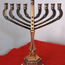 Golden 7 Branch Temple Menorah