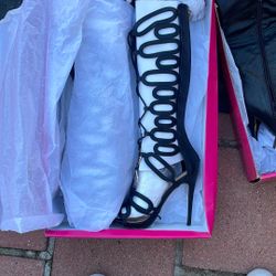 Boot Thigh High Size 9 Black New