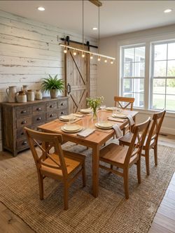 IKEA Solid Pine Dining Set Antique Stain Table and/or 4/6 Chairs Jokkmokk Ingolf Farmhouse Cottage Cabin