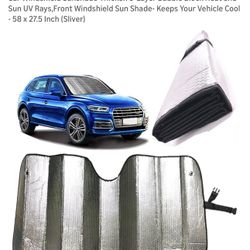 $15 Brand New Car Windshield Sunshade-Thicken 5-Layer Bubble Block Heat and Sun UV Rays,Front Windshield Sun Shade- Keeps Your Vehicle Cool - 58 x 27.
