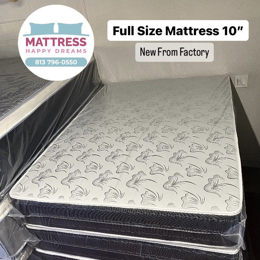 Full Size Mattress 10 Inches High Quality Also Available Twin-Queen-King New From Factory. Delivery Available 