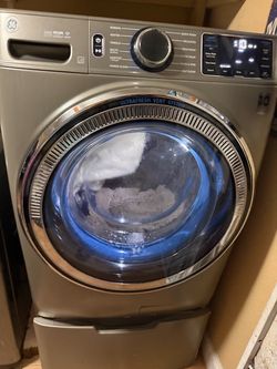 GE washer front load washer/wstand