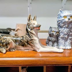 Two Vintage Porcelain Animal Figurines 