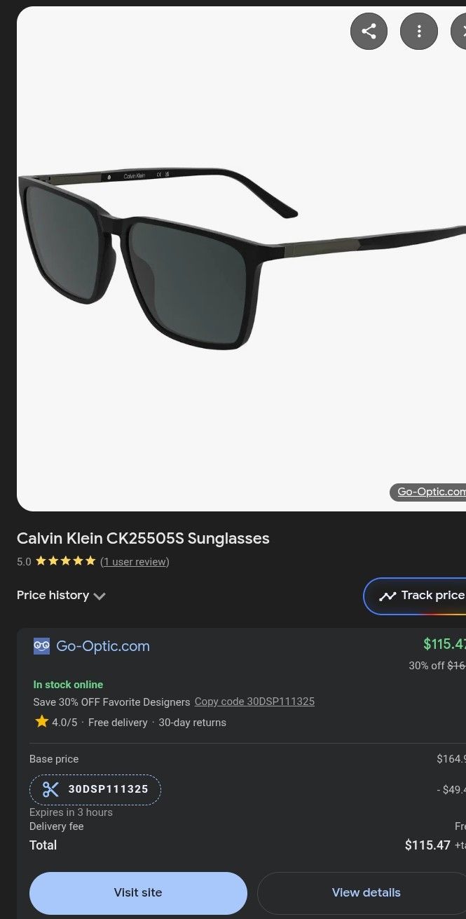 CK SUNGLASSES MENS