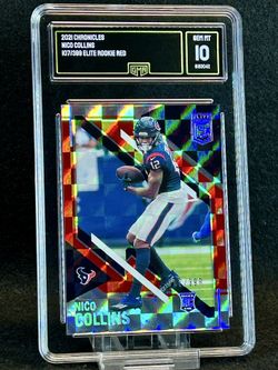 2021 Chronicles 💥 Nico Collins 💥 Elite Rookie Red 107/399 GMA 10 💎 Mint - Houston Texans