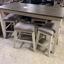 36 inch high table and four stools 699 brand new, grab and go cash only