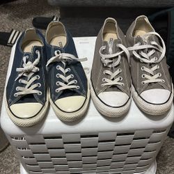 Navy Blue/ Grey Converse