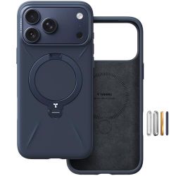 TORRAS Q3 Silicone 360 Spin For IPhone 17 Pro Case With Stand, Fit For MagSafe, Magnetic Ring Kickstand With Camera Control, Liquid Silicone Rubber So