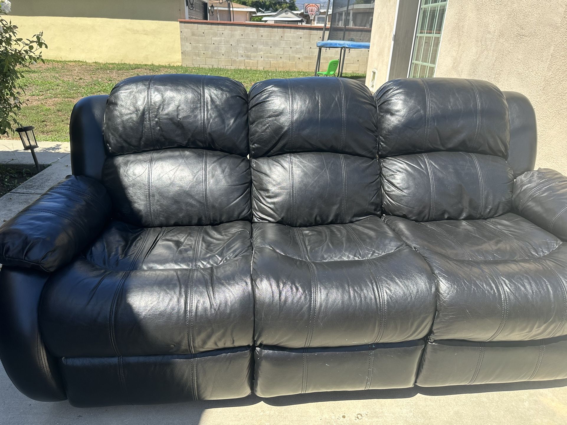 MOR Black Leather sofa