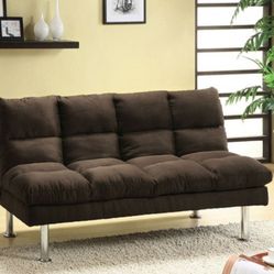 Brand New Espresso Futon Sofa Sleeper Converts Into Bed 
