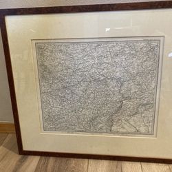 Antique Stieler's Hand-Atlas No. 53.  Ost-Europe No4 Central Russland.  Von A. Petermann - Map