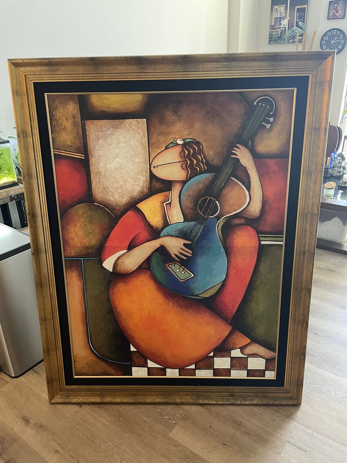 🎨 Charles Lee Original Canvas Painting – Musician Abstract Art