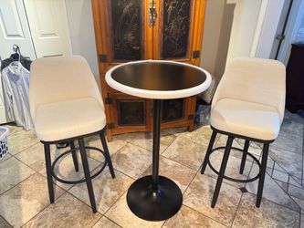HÓMCOM A table with two swivel Chairs  New