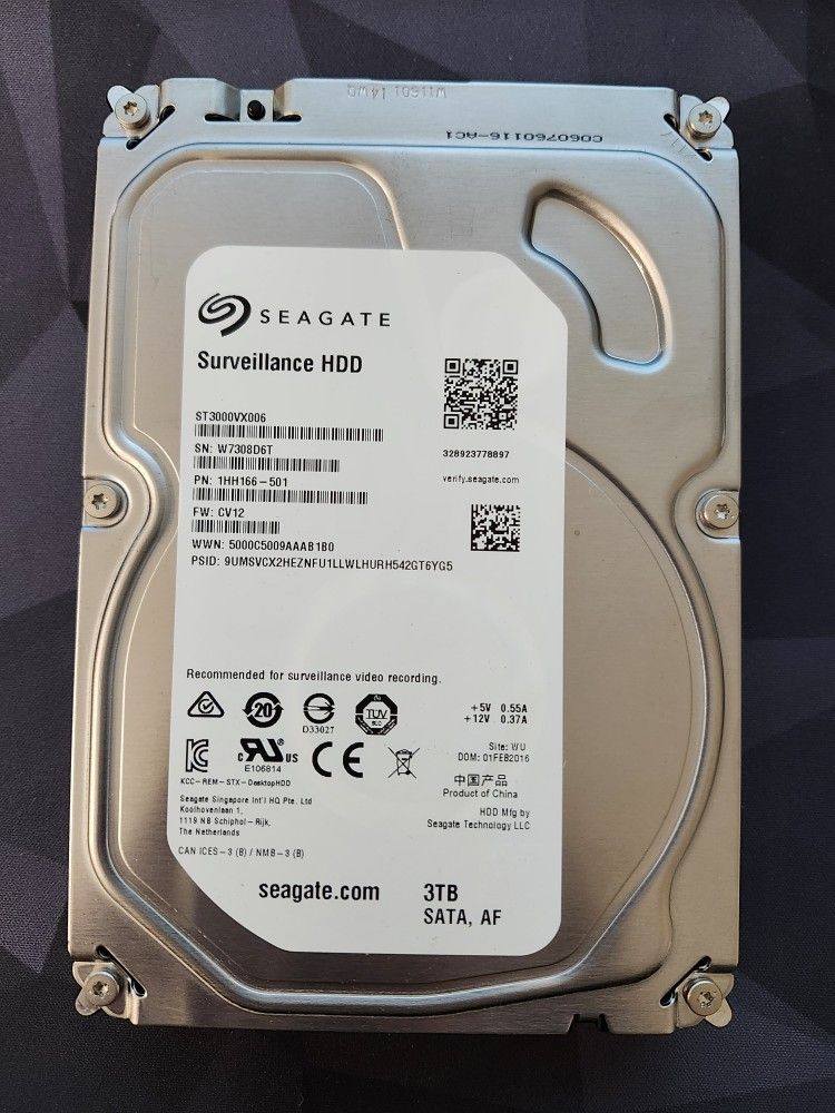 Seagte 3000gb  3.5"HDD