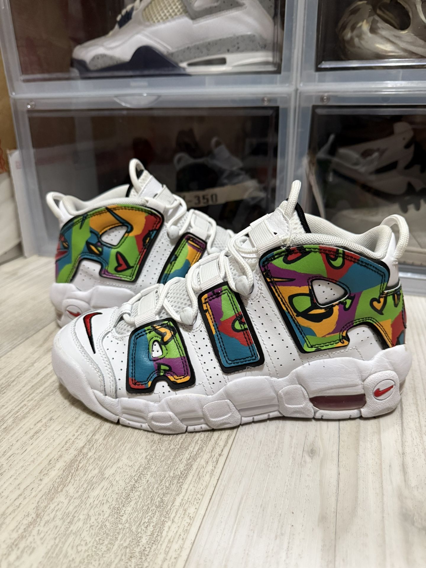 Nike Air More Uptempo GS Peace Love Basketball